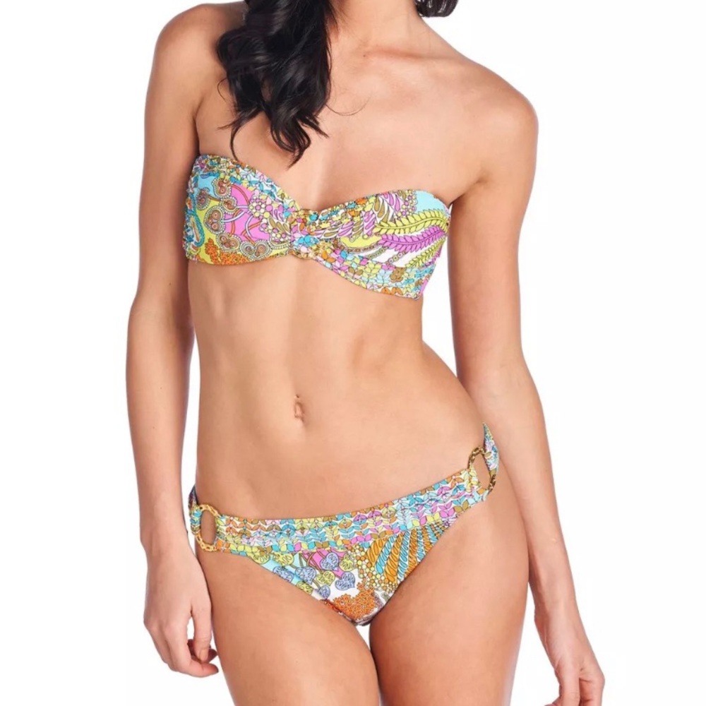 Trina Turk side buckle hipster multi bikini bottom